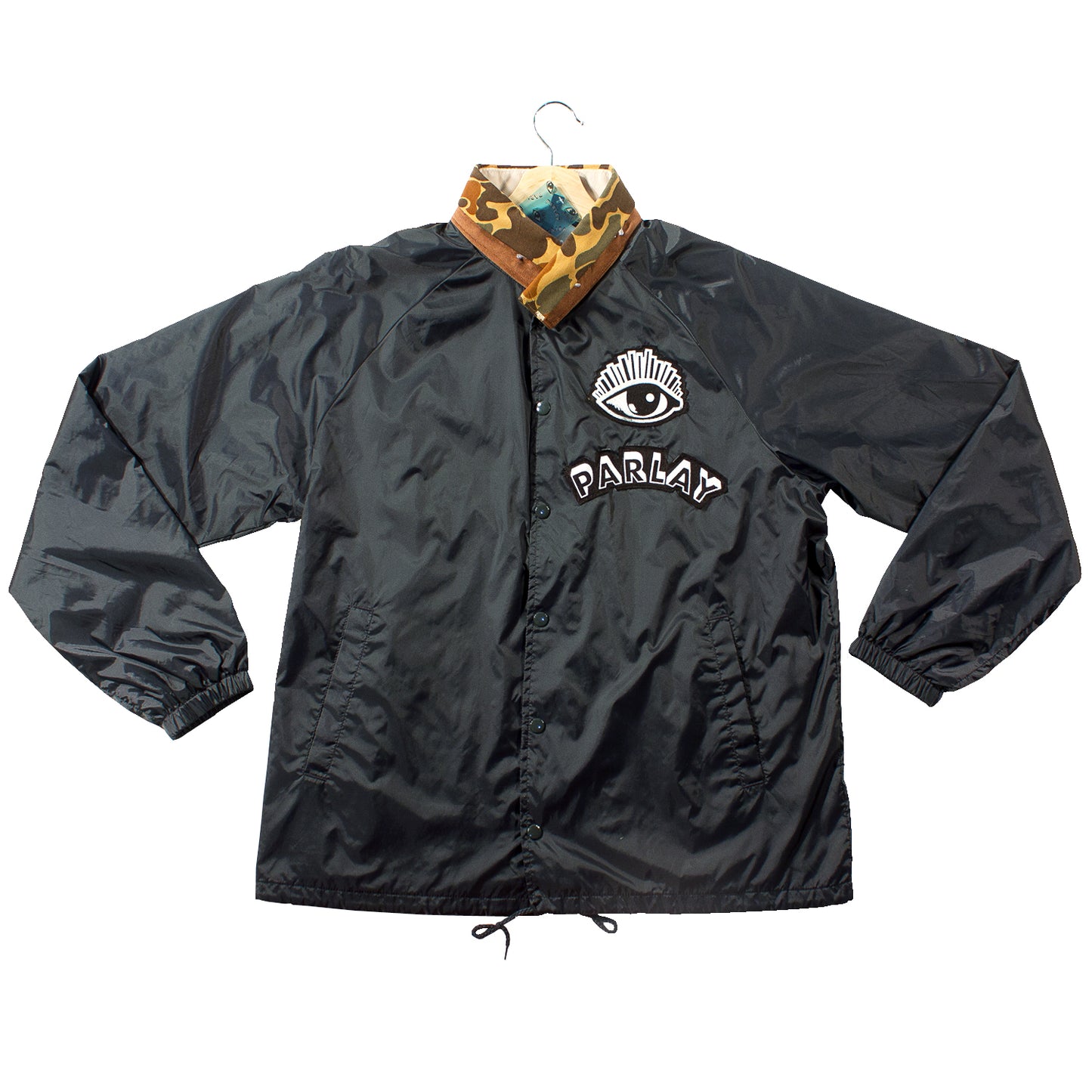 camouflage collar logo jacket