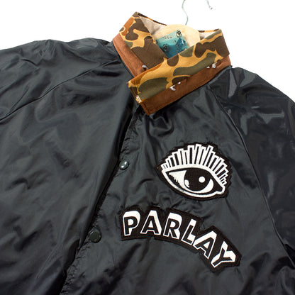 camouflage collar logo jacket